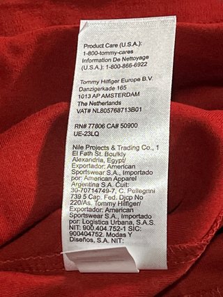 Polo Tommy Hilfiger Rojo Talla M