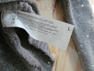 Jersey Mujer Cuello Vuelto Gris Brillo Talla L