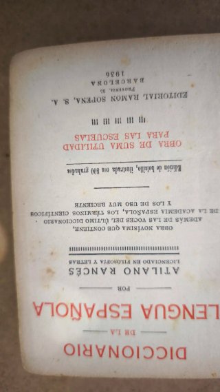 Diccionarios antiguos lengua española 1936 y 1937
