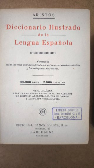 Diccionarios antiguos lengua española 1936 y 1937