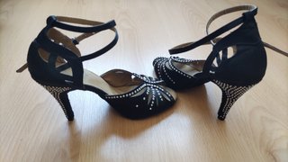 Zapatos de baile negros con brillantes T40