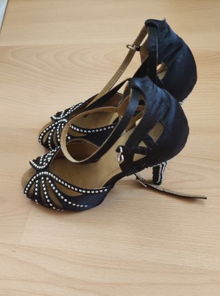 Zapatos de baile negros con brillantes T40