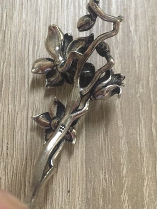 Pulsera Plata Diseño Artesano Flores