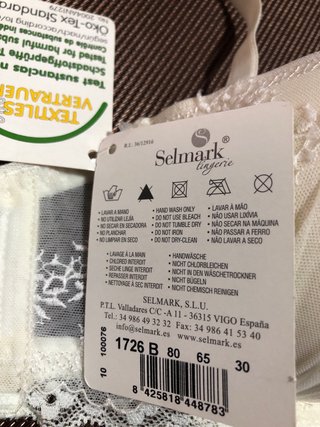 Sujetador Selmark Pushup 80B Blanco