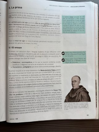 Lengua castellana y literatura 1, Le Bachillerato