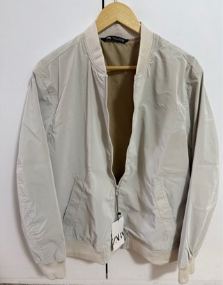 Cazadora Bomber Zara Beige Talla L