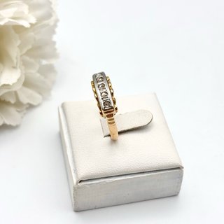 Anillo oro 18kt con diamantes talla antigua