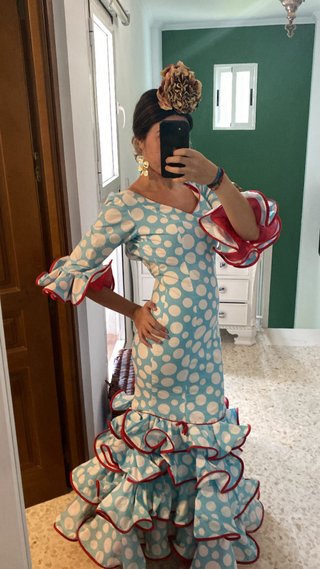 Traje de flamenca lunares