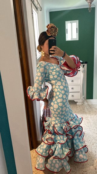 Traje de flamenca lunares