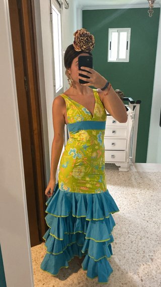 Traje de flamenca con volantes