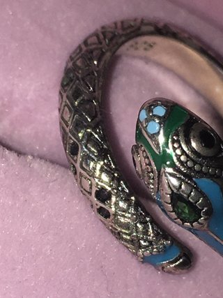 Anillo Serpiente Plata 925 Ajustable