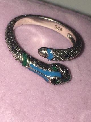 Anillo Serpiente Plata 925 Ajustable