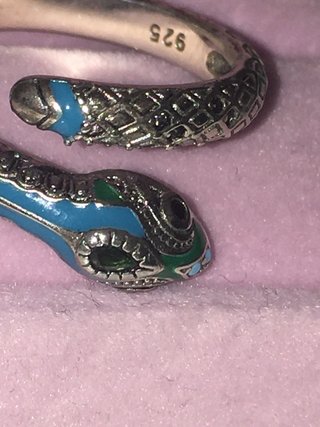 Anillo Serpiente Plata 925 Ajustable