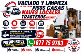 Vaciado y Limpieza de Pisos, Casas, Naves