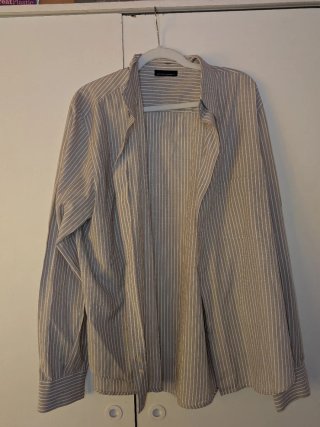 Camisa Adolfo Dominguez Talla XL Rayas Beige