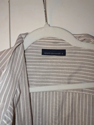Camisa Adolfo Dominguez Talla XL Rayas Beige