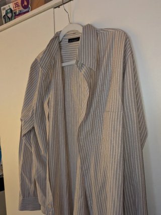 Camisa Adolfo Dominguez Talla XL Rayas Beige