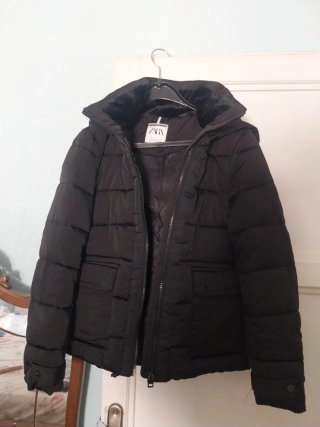 Chaquetón Zara Negro Talla XS
