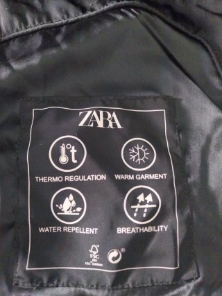 Chaquetón Zara Negro Talla XS