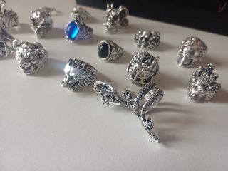 Lote 15 Anillos Góticos Dragones Calaveras ect...
