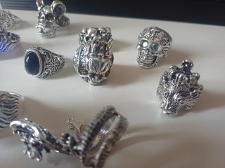 Lote 15 Anillos Góticos Dragones Calaveras ect...