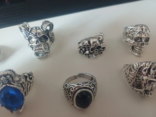 Lote 15 Anillos Góticos Dragones Calaveras ect...