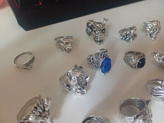 Lote 15 Anillos Góticos Dragones Calaveras ect...