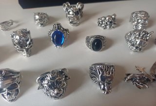 Lote 15 Anillos Góticos Dragones Calaveras ect...