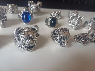 Lote 15 Anillos Góticos Dragones Calaveras ect...