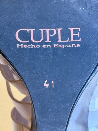 Sandalias Cuña Cuple Piel Talla 41 Blancas