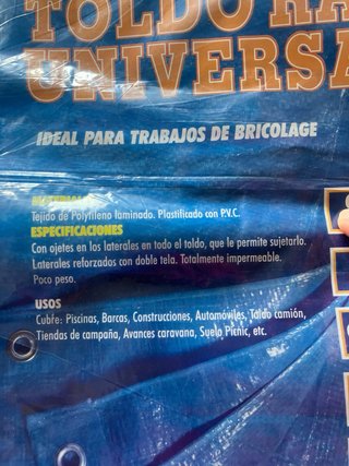 Toldo Rafia Universal 2x3m sin estrenar