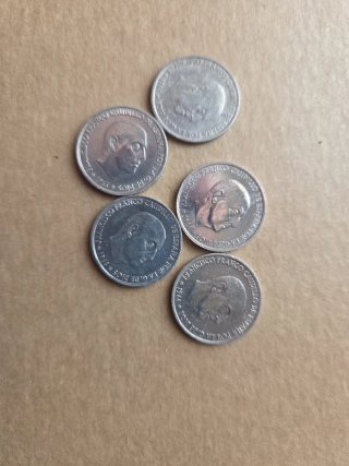 Lote 5 monedas 50 céntimos Estado Español