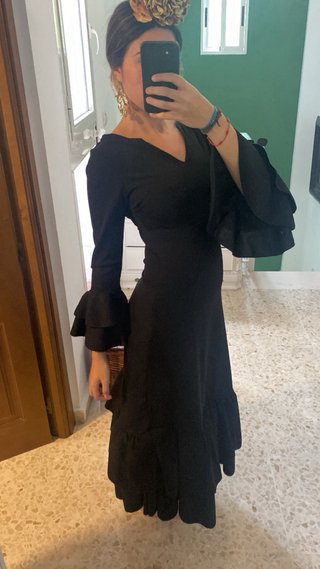 Traje de flamenca negro