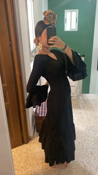 Traje de flamenca negro