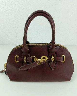 Bolso Vintage Púrpura con Detalles Dorados