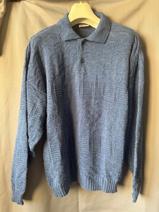 Maglione azzurro cotone misto vintage anni 90