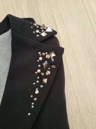 Blazer Mixer XS/34/6 Negro con Tachuelas