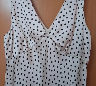 Vestido largo de lunares