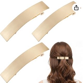 3 pinzas para el pelo doradas