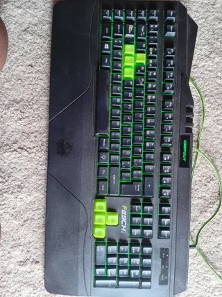 Teclado Keepout con Luces LED Verdes