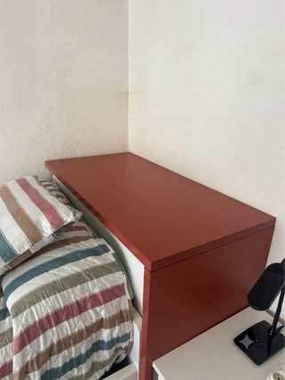 Cama nido con 2 colchones, cabecero y escritorio