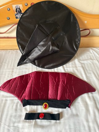 Disfraz Bruja y complementos, como sombrero