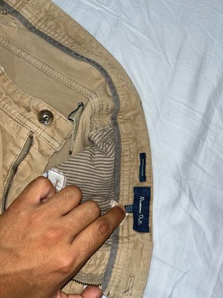 Massimo Dutti Pantalones Beige Talla M