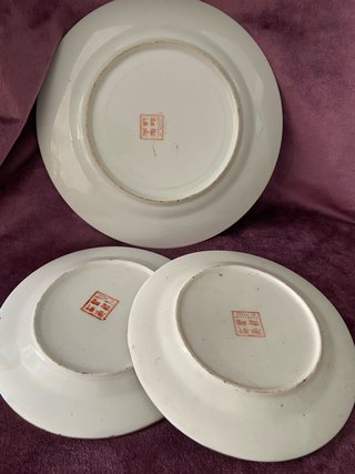 Juego de 3 Platos de Porcelana Macao
