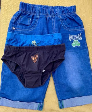 Pantalones cortos vaqueros niño talla 5-6