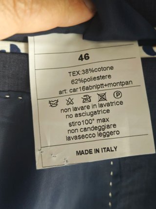 Completo abito uomo blu doppiopetto