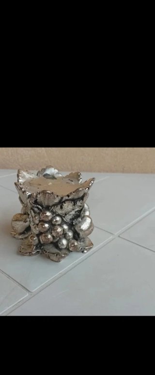 Decorazione vintage argento frutta