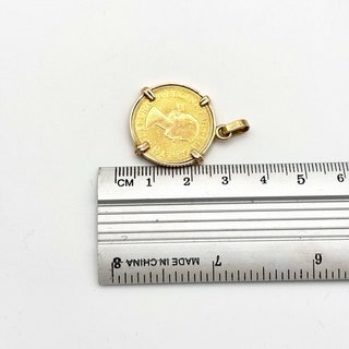 Colgante de oro 18kt con moneda 21kt