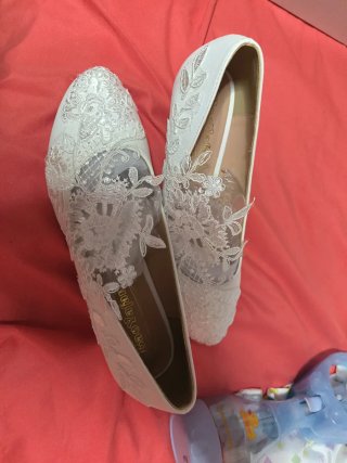 Zapatos de Novia Blancos Sin Usar