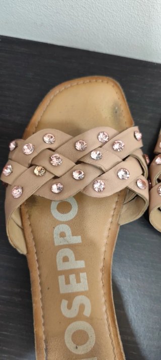 Sandalias Gioseppo Beige Talla 40 con Pedrería
